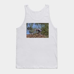 Great Blue Heron Catch Tank Top